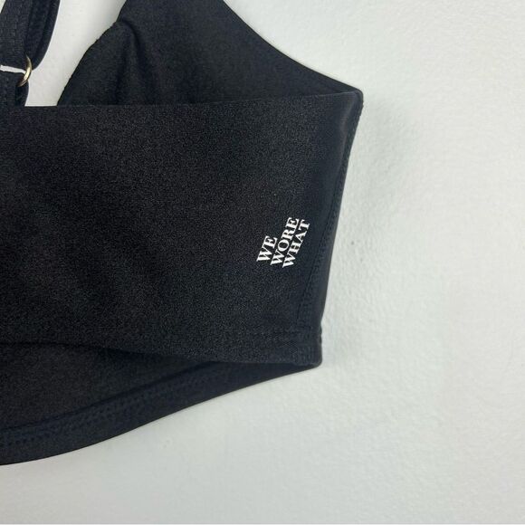 WEWOREWHAT Black Gold Chain Strap Top Bra Cami Scoopneck Adjustable Sz S or 4 - Picture 7 of 14